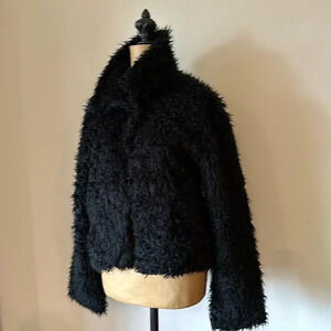 Johann C. Brun faux fur jacket sz 10 or Large purchased in Copenhagen Denmark